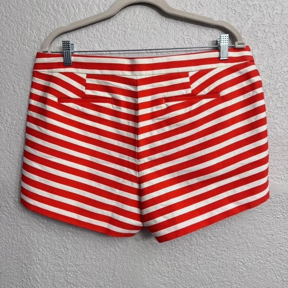 J.Crew Womens Single Pleat Shorts Striped Casual Summer Size 12 NWT